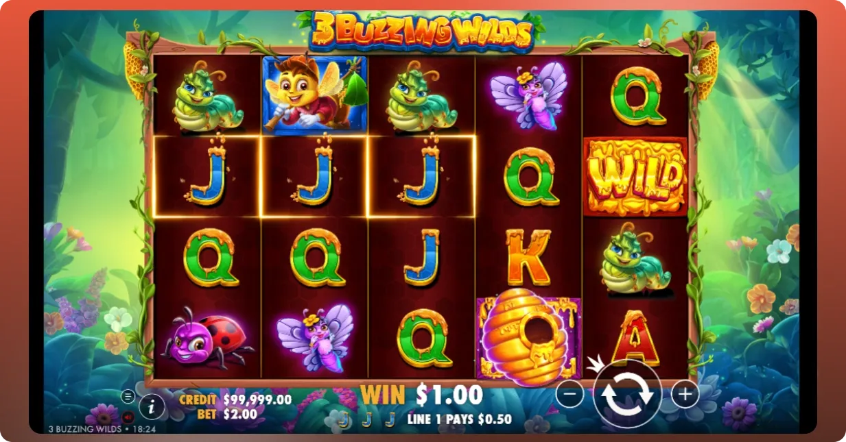 3 Buzzing Wilds key features