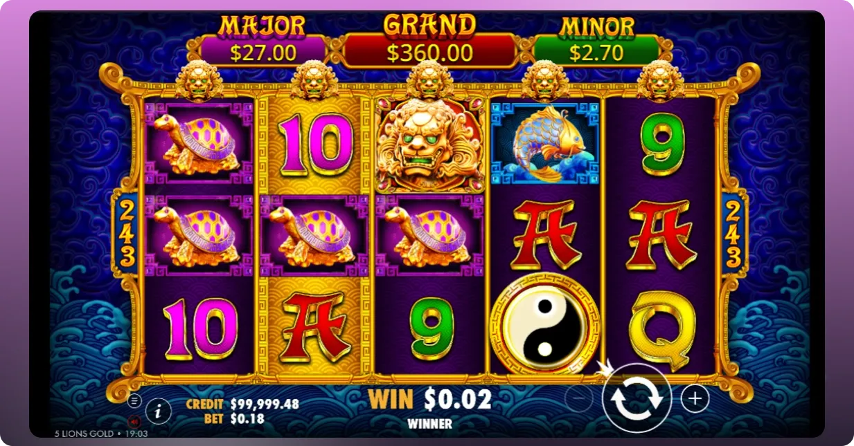 5 Lions Gold key features