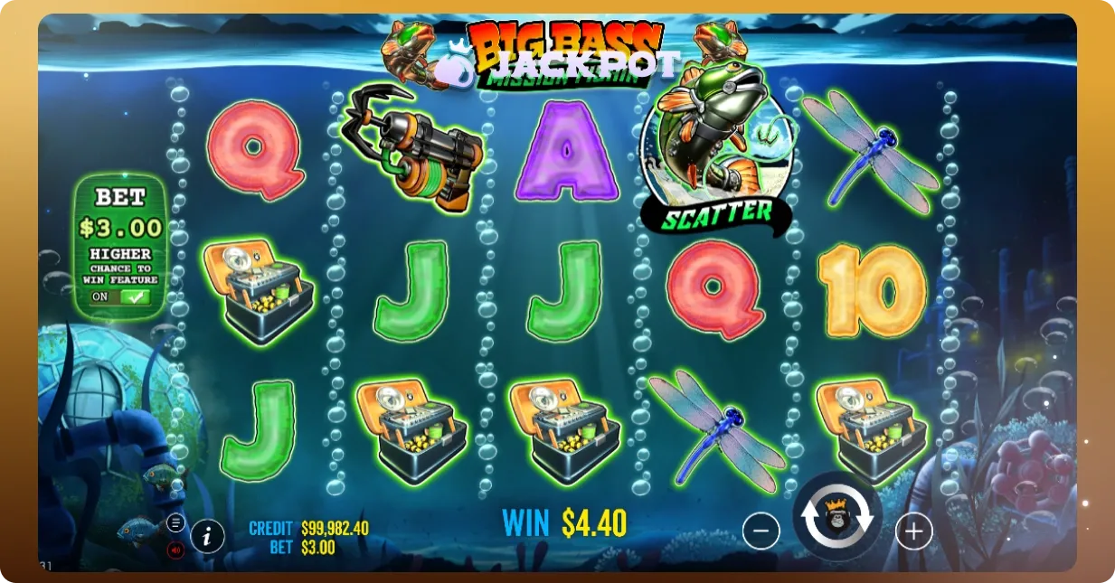 Big Bass Mission Fishin' key features