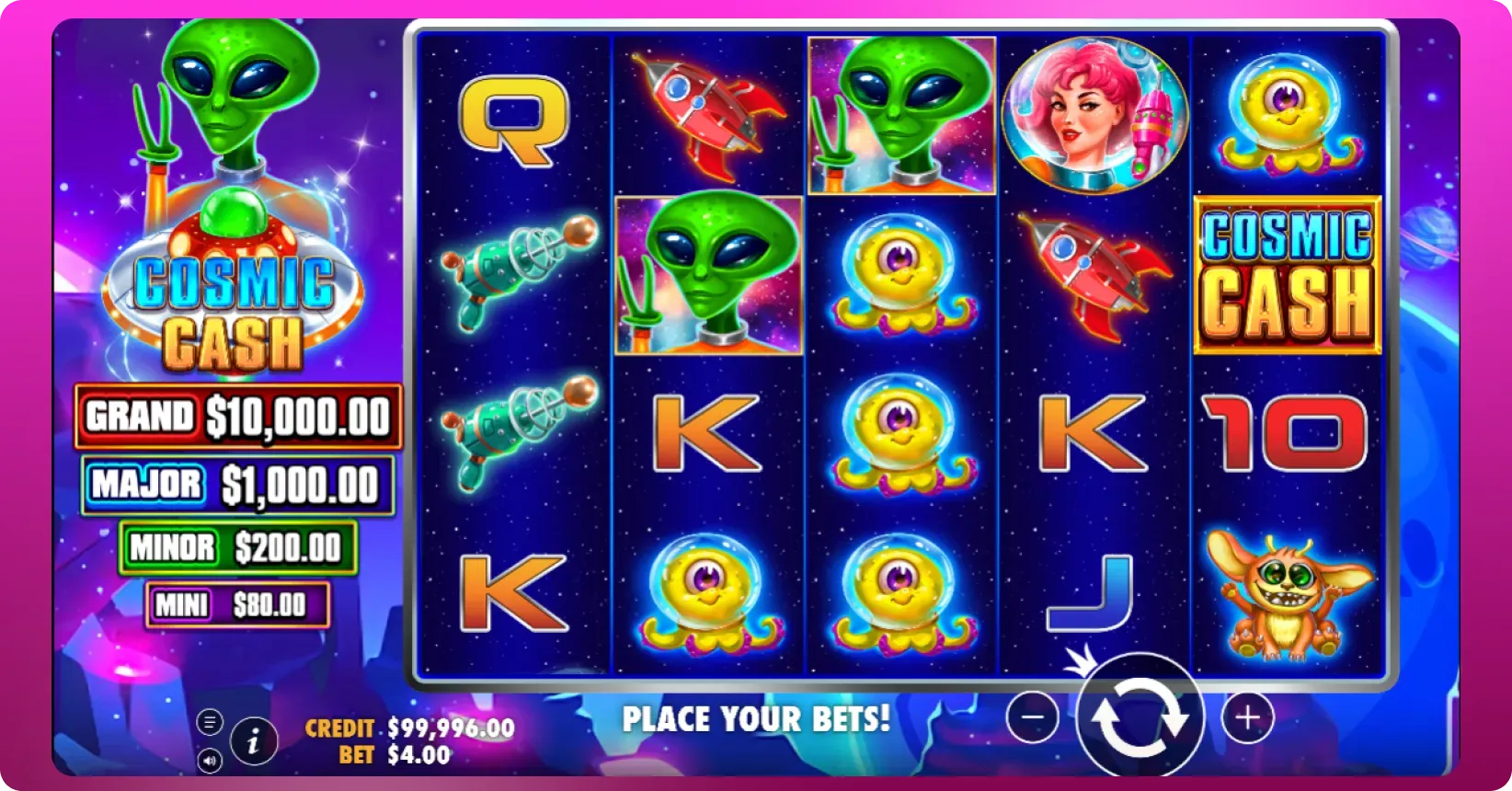 Cosmic Cash key features