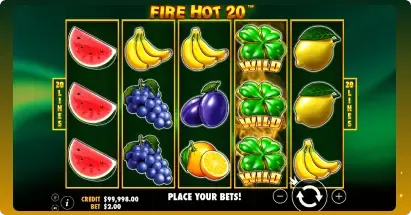 Fire Hot 20 key features