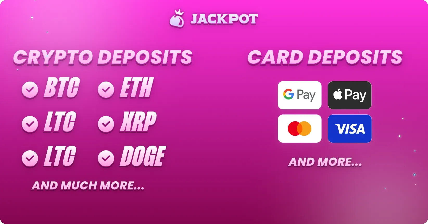Cosmic Cash payment methods