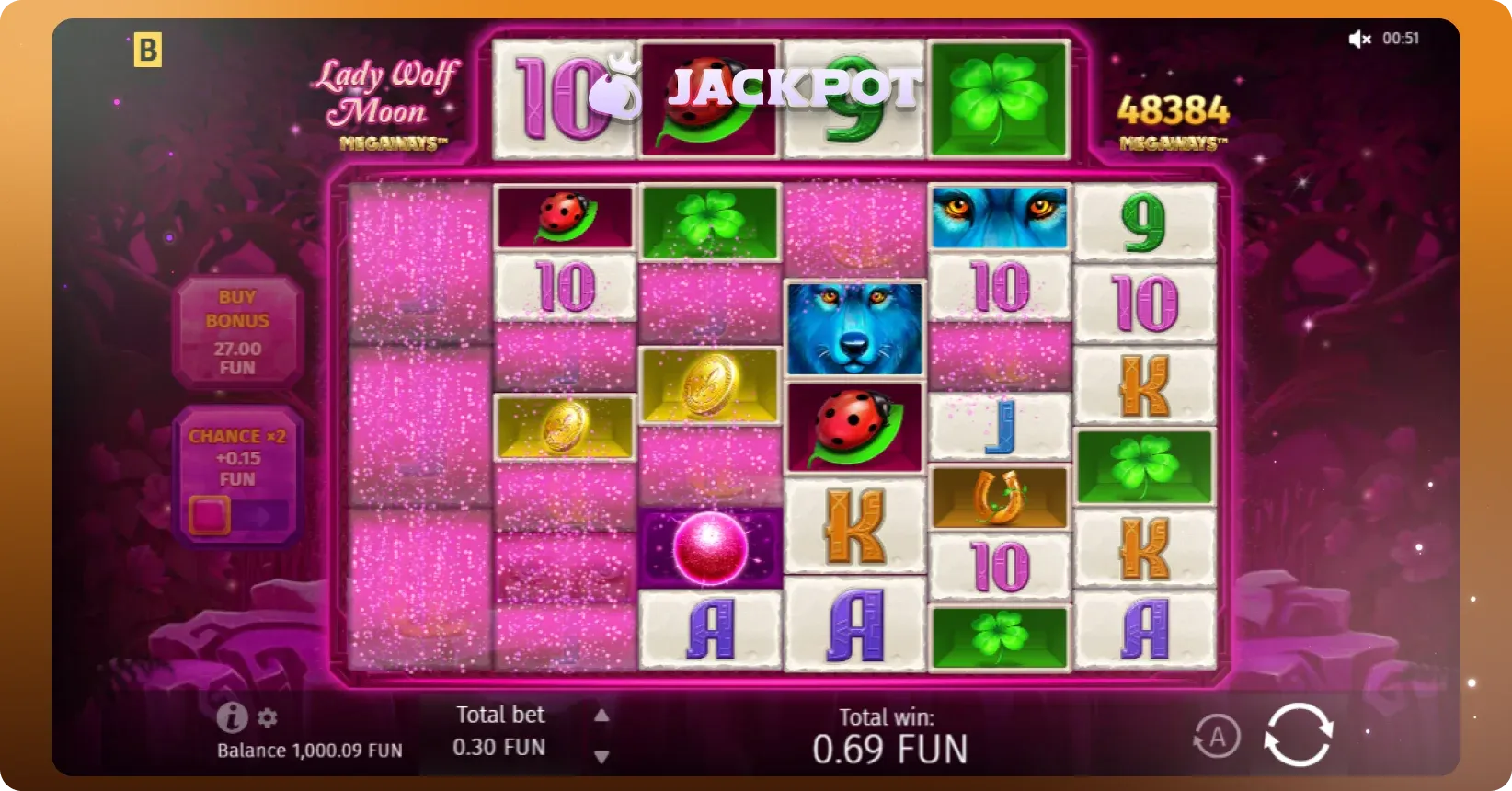 Lady Wolf Moon Megaways key features