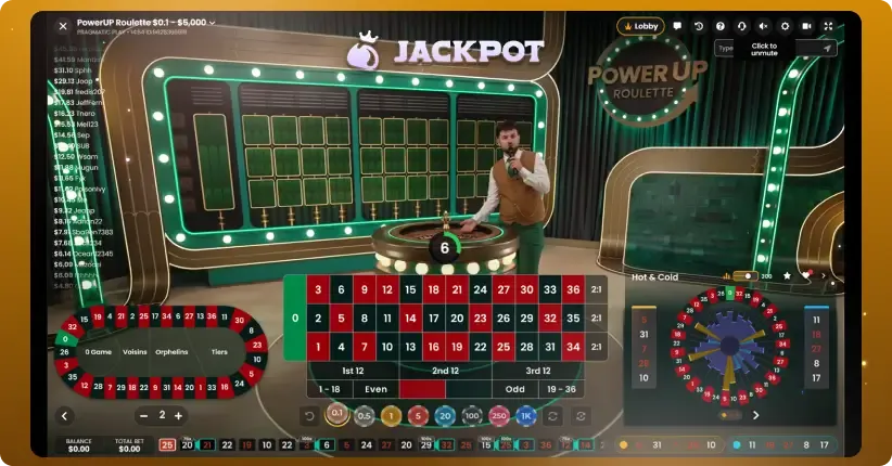 PowerUP Roulette key features