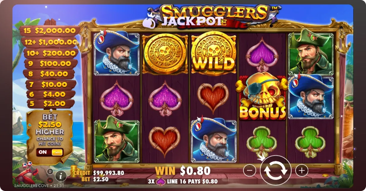 Smugglers Cove key features