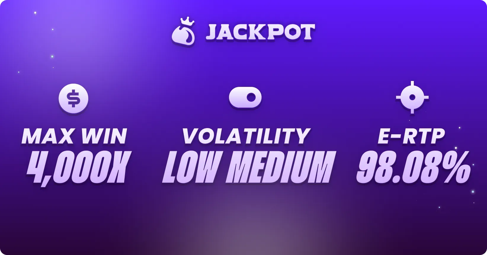 Game volatility, max win RTP